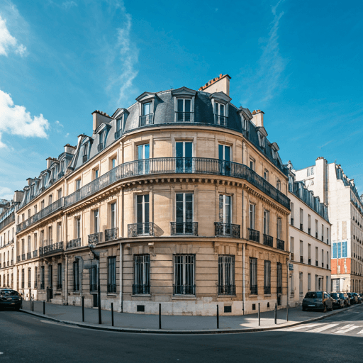 Architecture haussmannienne parisienne - façade élégante